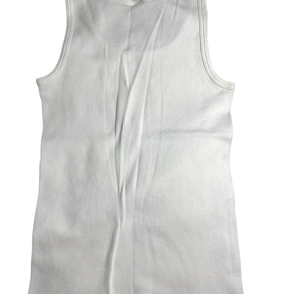 ✨EUC✨ FIVE J. Crew 100% Cotton Ribbed Stretchy Tank Tops In White Size M - Picture 13 of 14
